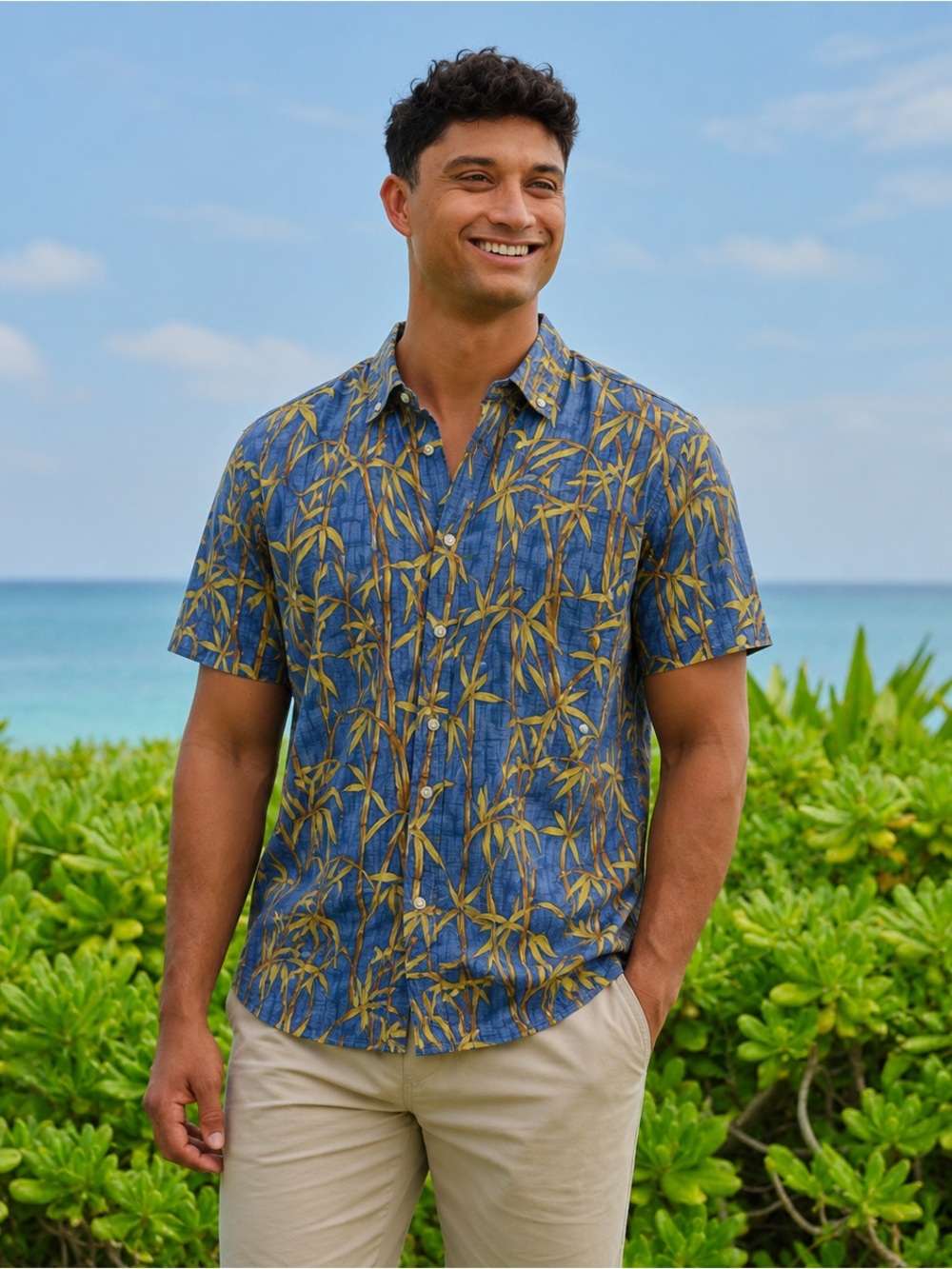 Reyn Spooner Men’s Cotton Short Sleeve Hawaiian Shirt Button Up Large *1194